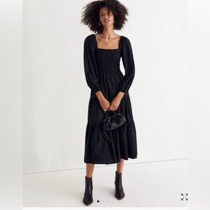 Lucie Tiered Midi Dress in Dot